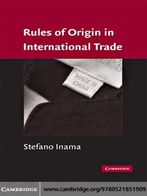 cover image of Rules of Origin in International Trade